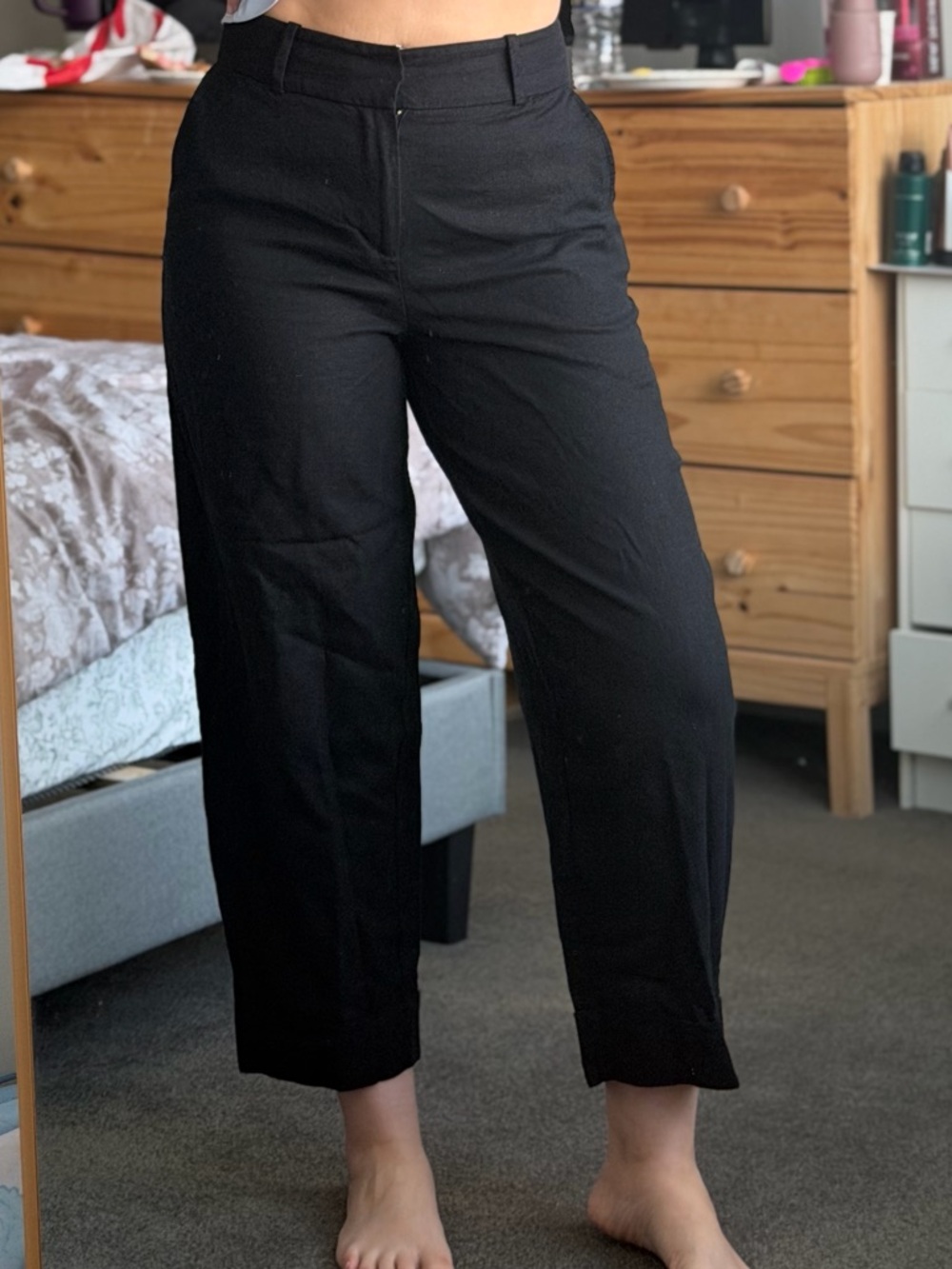 Zara Black linen black pant